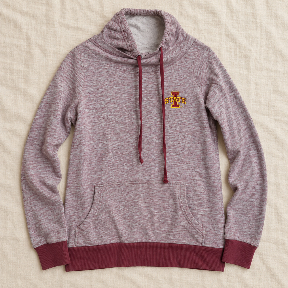 Iowa State Cyclones Antigua Funnel Neck Hoodie Women's Medium Maroon